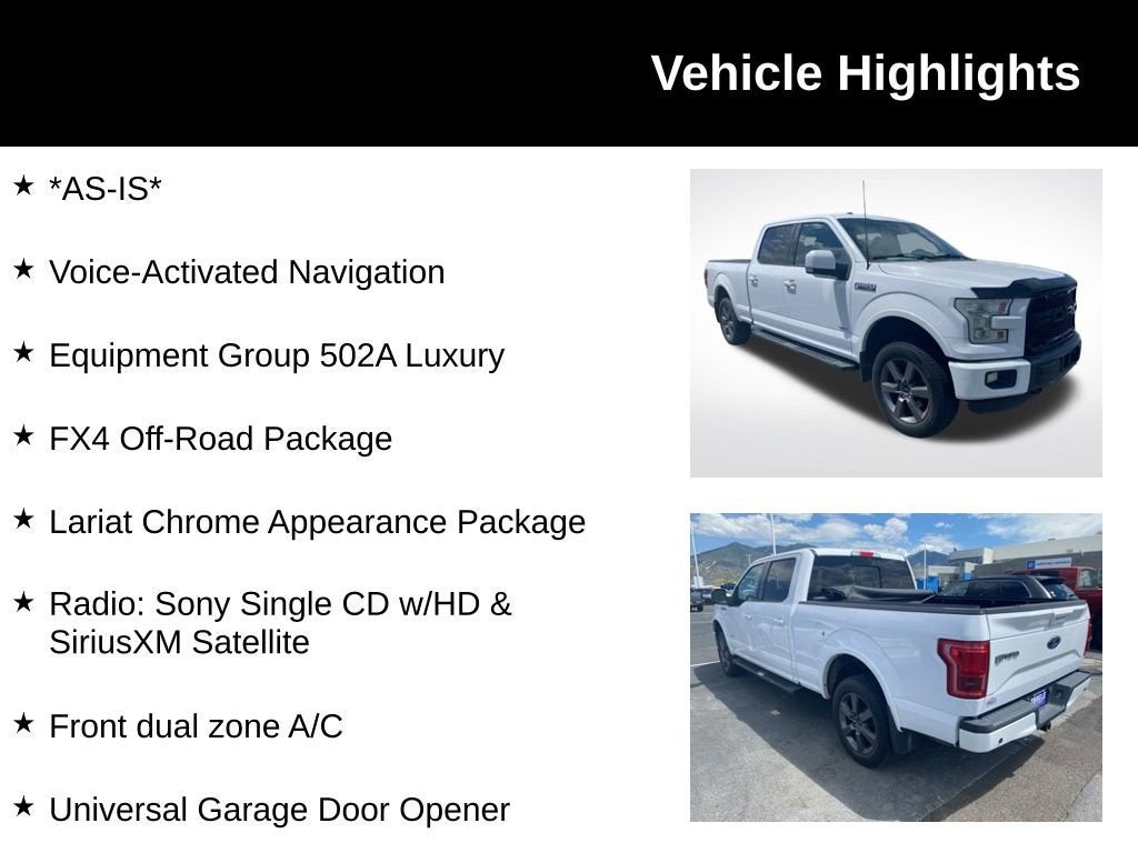 2015 Ford F-150 XLT w/HD Payload Pkg