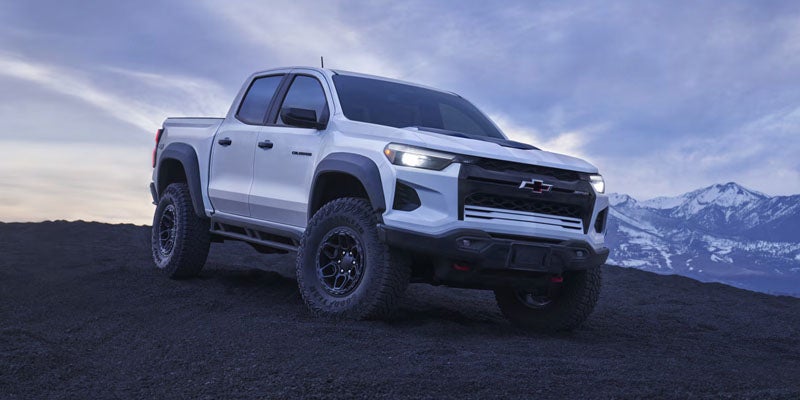 Chevrolet Colorado pickup truck parked outdoors, showcasing its sleek design and modern features.