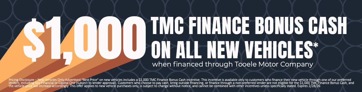 TMC Finance Bonus Cash on new Chevy vehicles