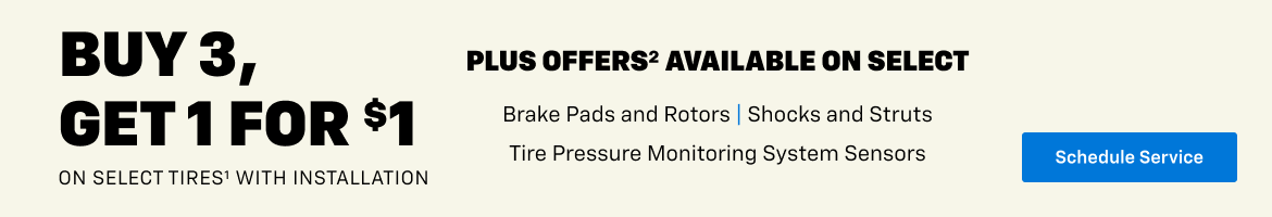Buy 3, Get 1 for $1 tire offer